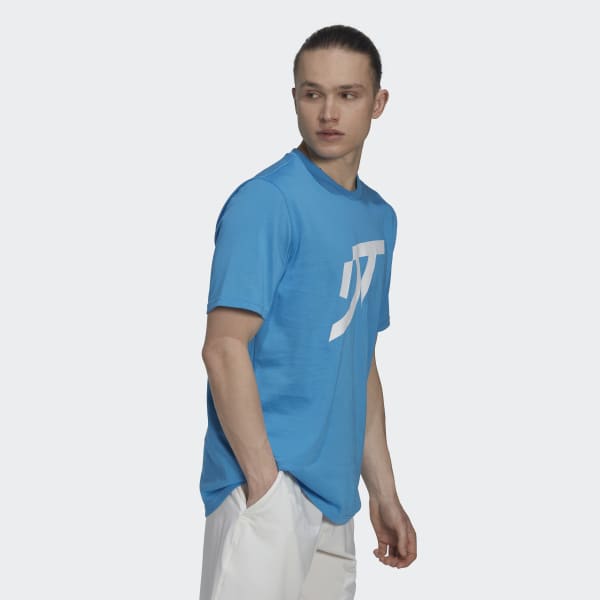 Niebieski Thiem Logo Graphic Tee EVI99