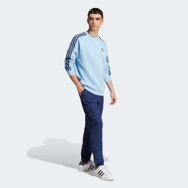 modrá Mikina Adicolor Classics 3-Stripes Crew