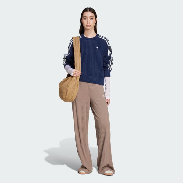 Blue Adicolor Knitted Crew Sweatshirt