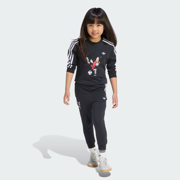 Black ADIDAS DISNEY CREW SET