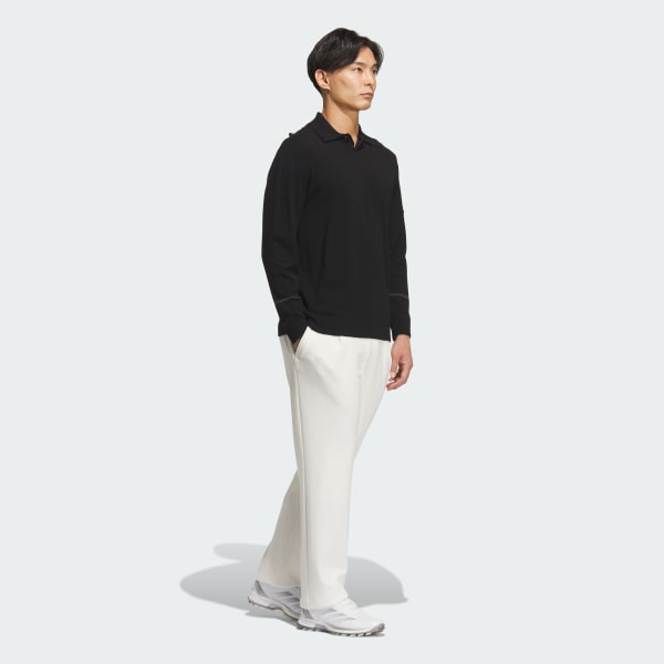 Black 롱 슬리브 니트 폴로 셔츠