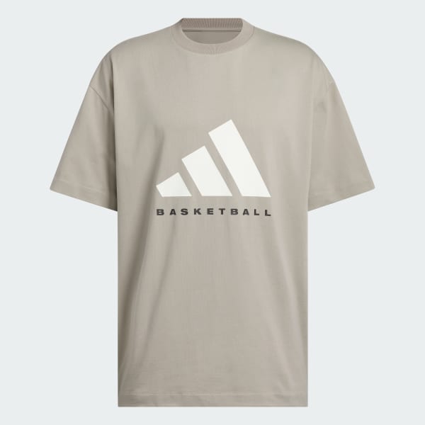 Beige adidas Basketball Tee (Gender Neutral)