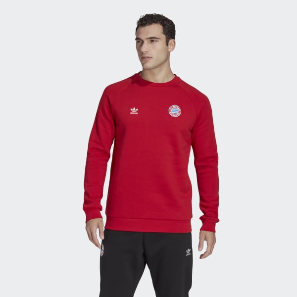 Κόκκινο FC Bayern Essentials Trefoil Crewneck Sweatshirt