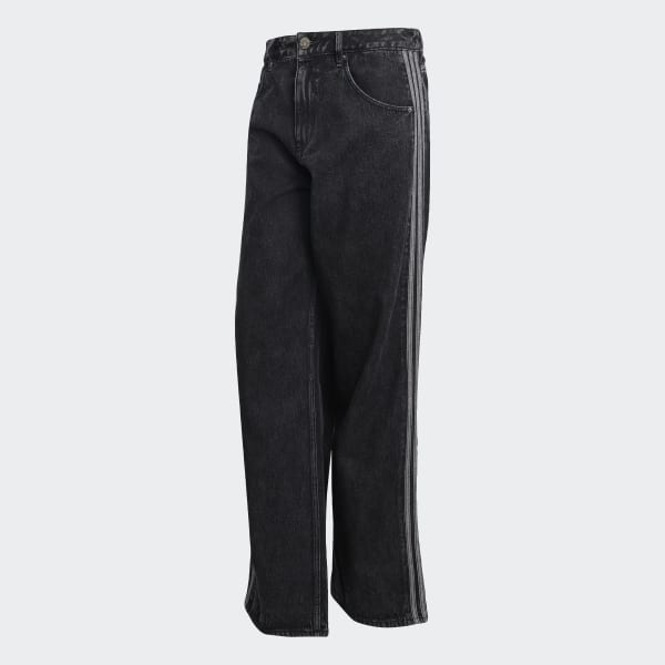 アディダス ファイヤーバード アディカラー デニム パンツ - ブラック