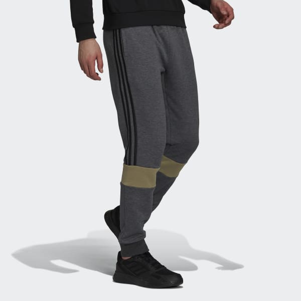 adidas Essentials Fleece Colorblock Pants - Grey | adidas Canada