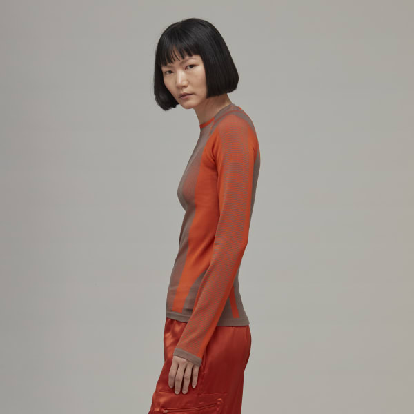 Brun Y-3 Classic Seamless Knit Long Sleeve Tee