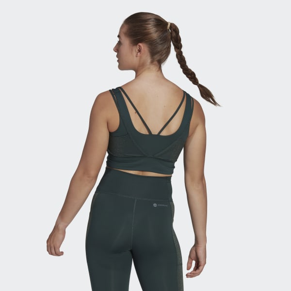 Groen Powerimpact Training Medium-Support Shiny Beha DO013
