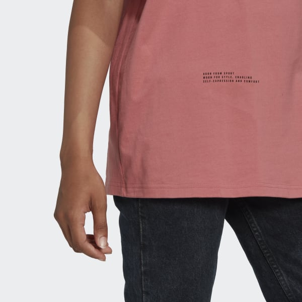 rouge T-shirt oversize TZ346