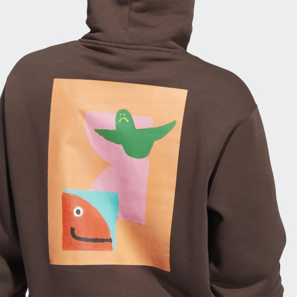 Brązowy Shmoofoil Painted Hoodie (uniseks) WR361