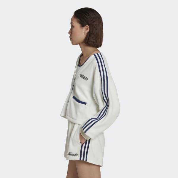 Hvid Crop Towel Terry cardigan NCX23
