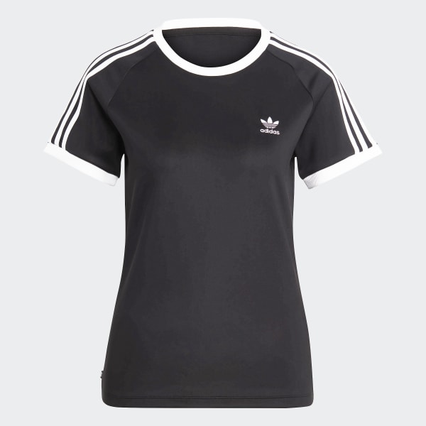 Zwart Adicolor Classics Slim-Fit 3-Stripes T-shirt