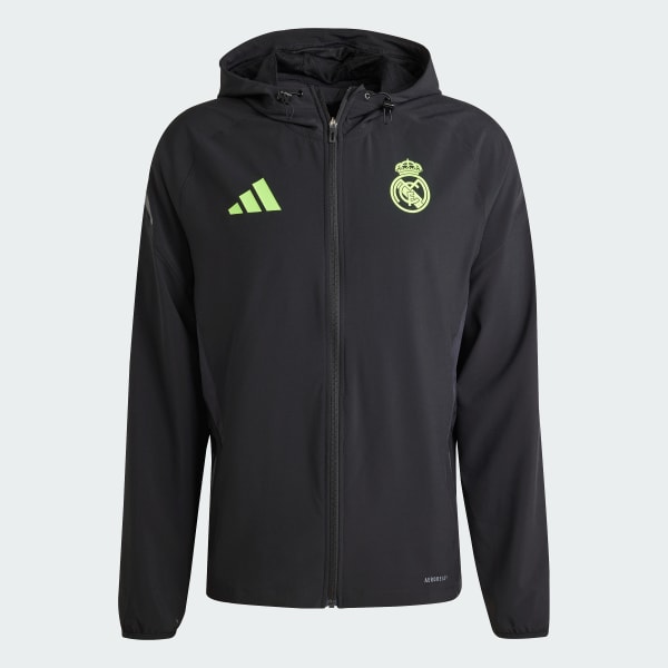 Svart Real Madrid Tiro 25 Pro Vis Tech Travel Jakke