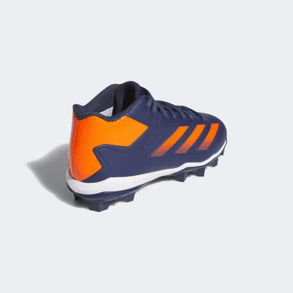 Adidas Adizero Impact Youth Baseball Softball Molded Cleats NAVY ORANGE 4.5