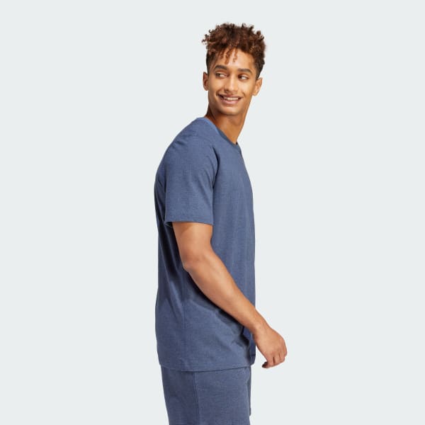 modrá Seasonal Essentials Mélange T-Shirt