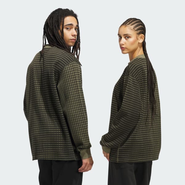 adidas SKATEBOARDING WAFFLE KNIT CAMO LONG SLEEVE SHIRT