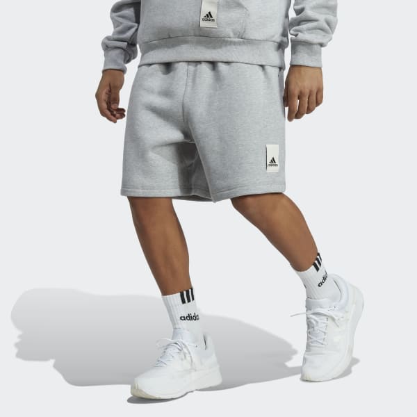 Adidas fleece shorts mens hot sale