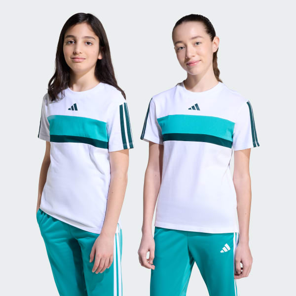 Beyaz Seasonal Essentials Tiberio 3-Stripes Çocuk Tişört