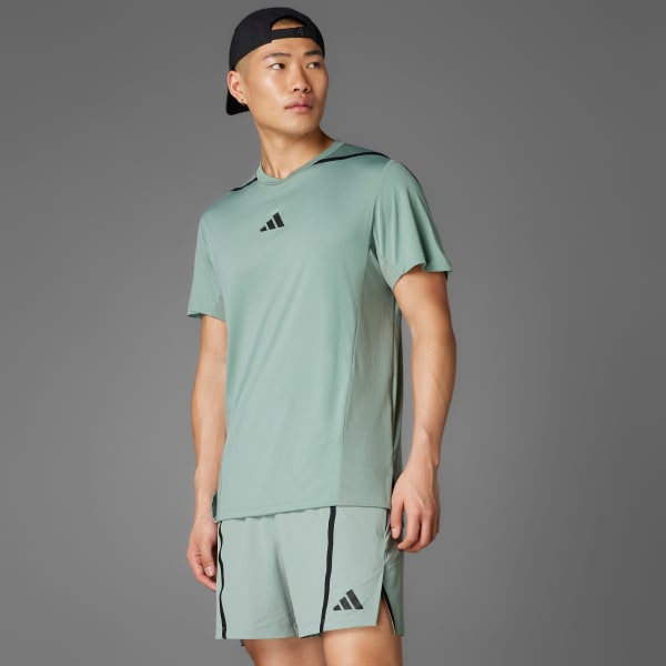 สีเขียว เสื้อยืด Designed for Training Pro-Series