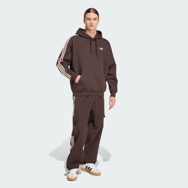 hnedá MIKINA ADICOLOR CLASSICS 3-STRIPES HOODIE