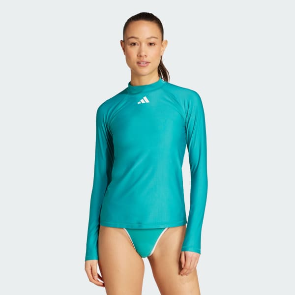 Verde Camiseta de sol mangas largas