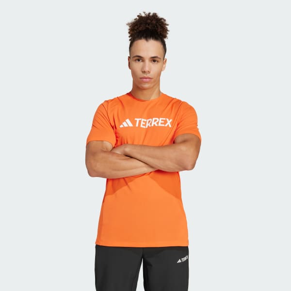 Orange Terrex Multi Climacool Logo Tech T-shirt