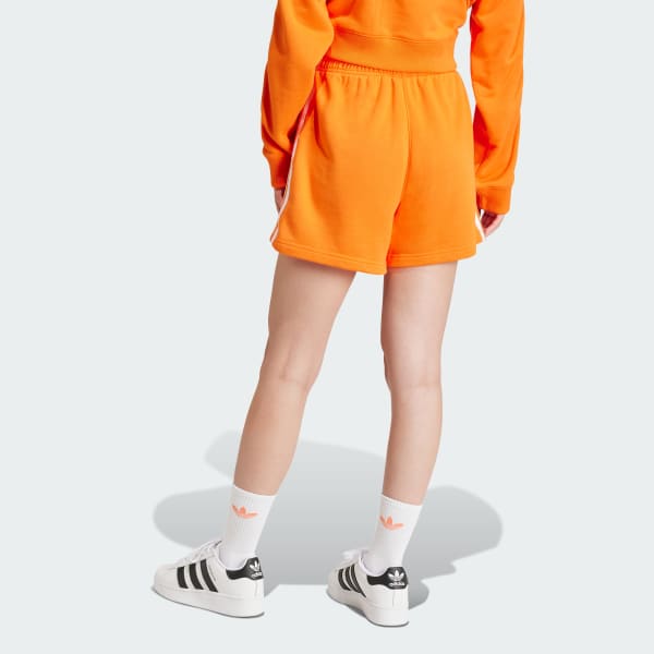 Orange 3-Stripes French Terry Shorts