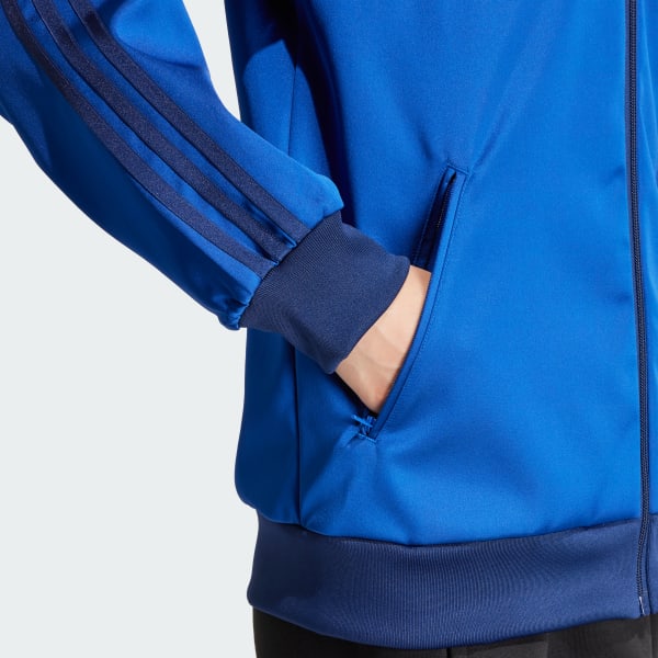 Adidas blue tracksuit top hot sale