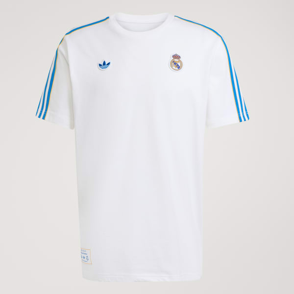 adidas Real Madrid Terrace Icons Tee - White | Free Shipping with
