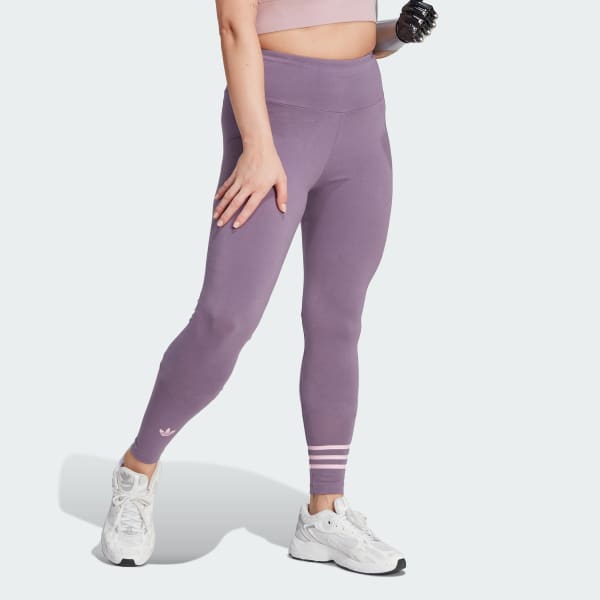 Morado Licras Largas Adicolor Neuclassics Pretina Alta