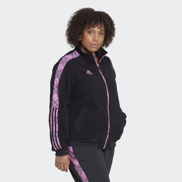 Black Tiro Winterized Track Top (Plus Size) WY194