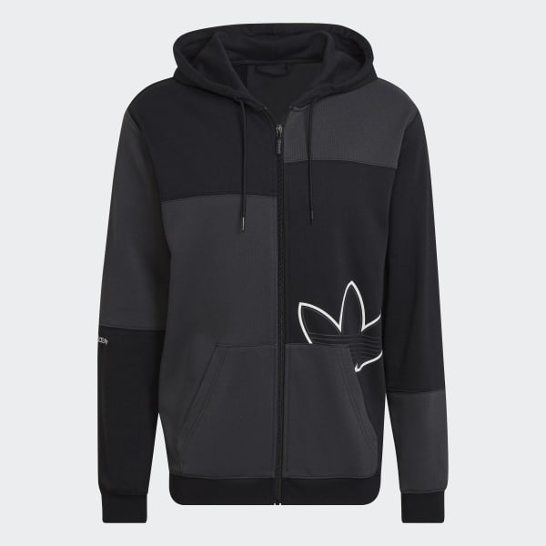 Black adidas SPRT French Terry Zip Hoodie WK787