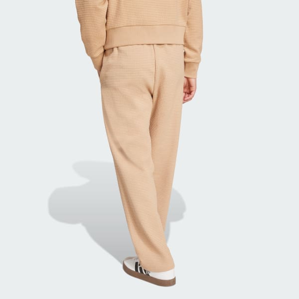 Brown ALL SZN Waffle Knit Open Hem Pants