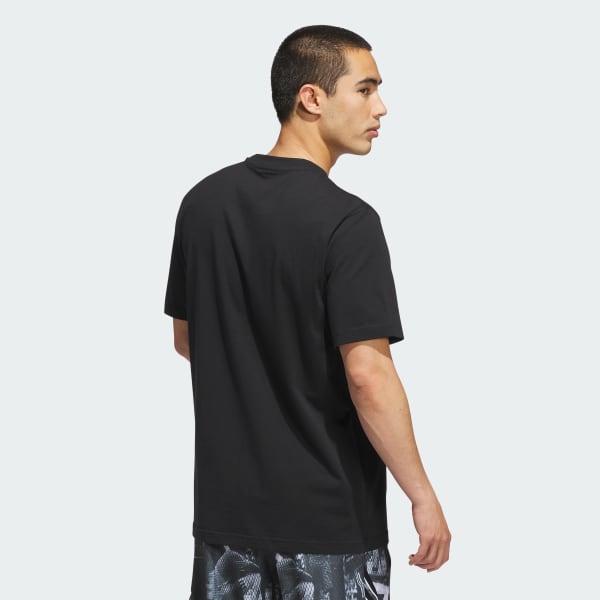 Preto Camiseta estampada de basquete adidas