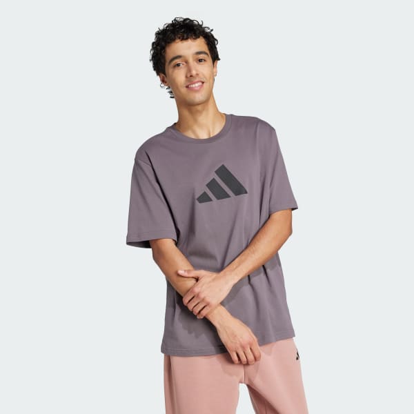 Grey Future Icons 3 Bar Logo Tee