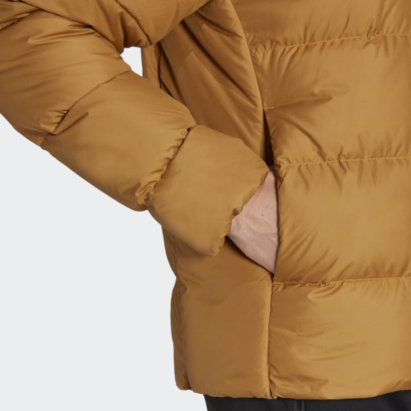 Καφέ Essentials Midweight Down Hooded Jacket
