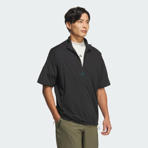 ブラック 【ゴルフ】コードカオス ハーフジップSSウィンド