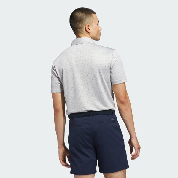 Grey PERFORMANCE TEXTURED PRINT POLO SHIRT