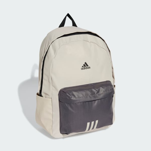 Beige Classic Badge of Sport 3-Stripes Backpack