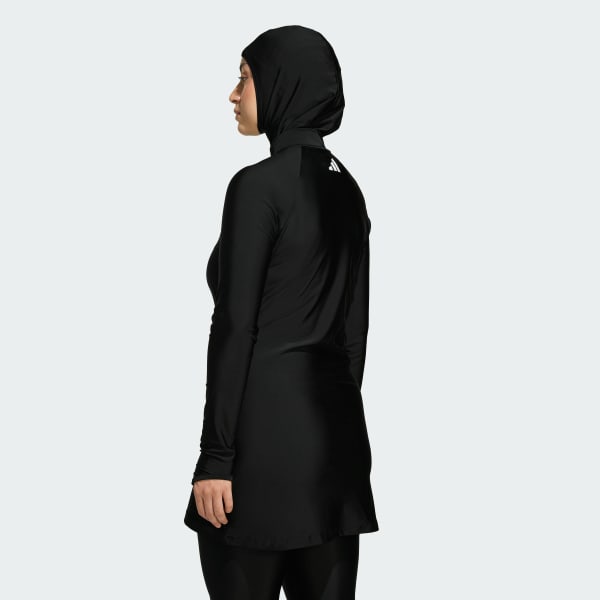 Svart BIG BARS LONG SLEEVE BADETOPP