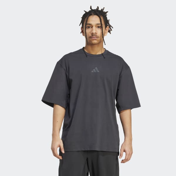 adidas PrimeLift Workout Oversize Tee - Black | Free Shipping with