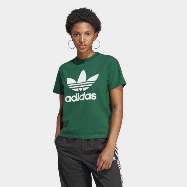 adidas Adicolor Classics Trefoil Tee - Green | Women's Lifestyle ...