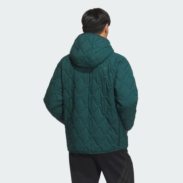 グリーン 【ゴルフ】クォータージップ中わた入りプルオーバー長袖