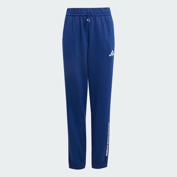 Azul Pantalón de felpa con eslogan adidas