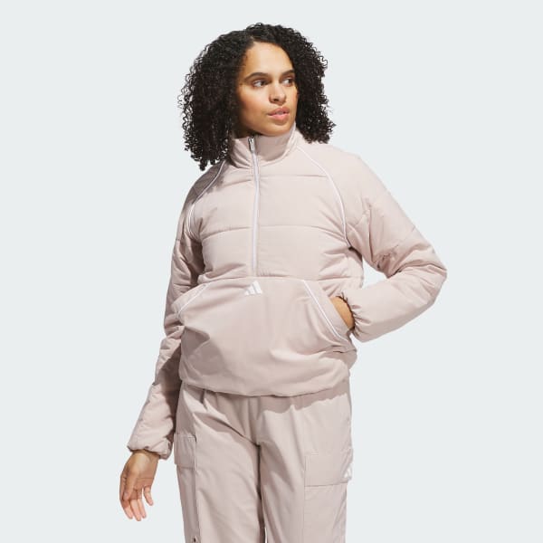 Braun Beyond The Course Twistweave Loose Quarter-Zip Jacket