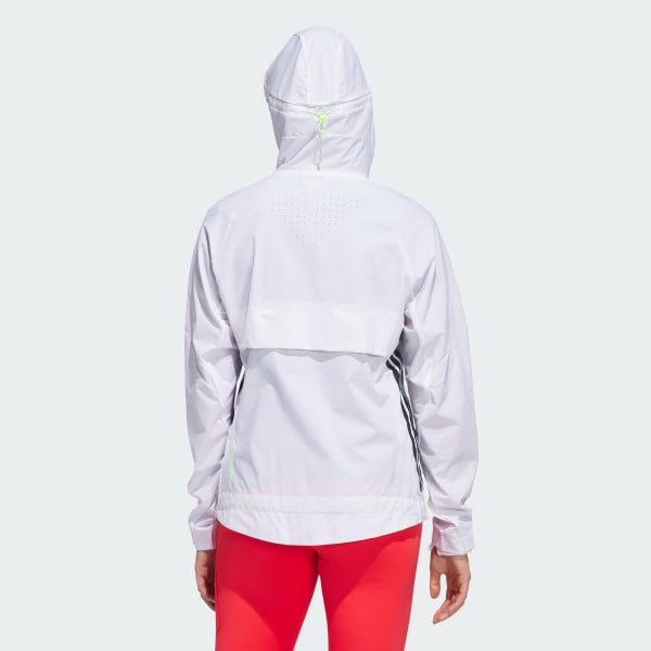 สีขาว เสื้อแจ็คเก็ตสำหรับวิ่ง Adizero