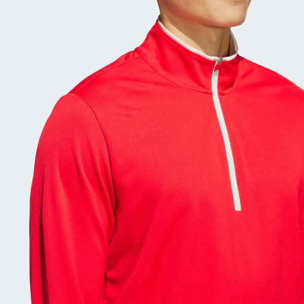 adidas Lightweight Half-Zip Top - Red | Free Shipping with