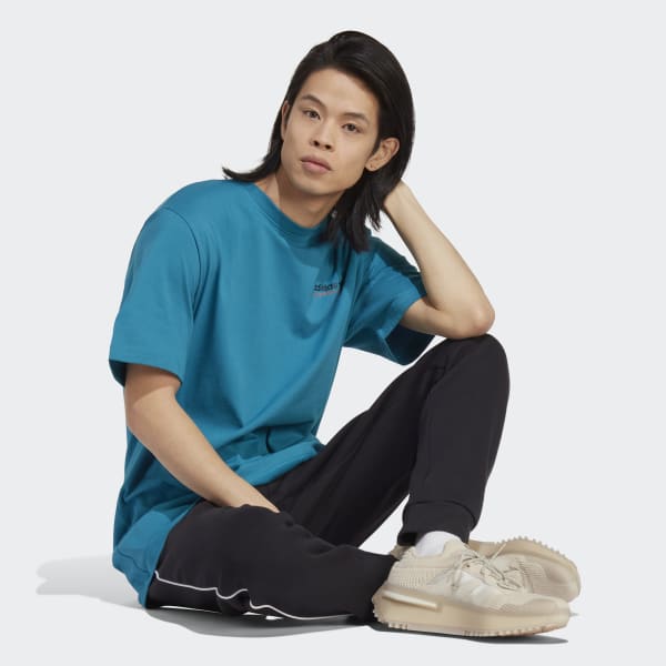 Turquoise adidas Adventure Mountain Back Tee