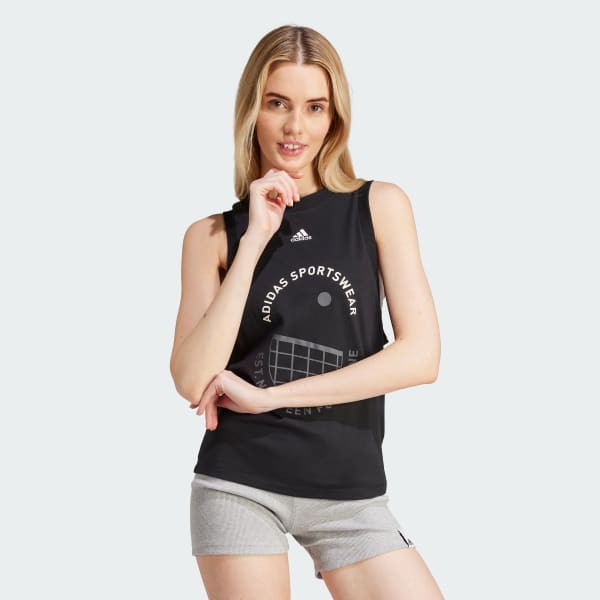 Black Sportswear Resort Graphic Tank Top