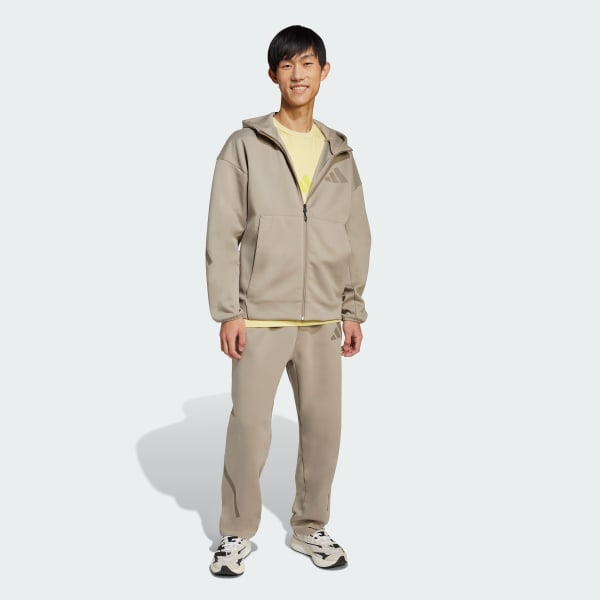 Beige Pantalon ourlet droit adidas Z.N.E.