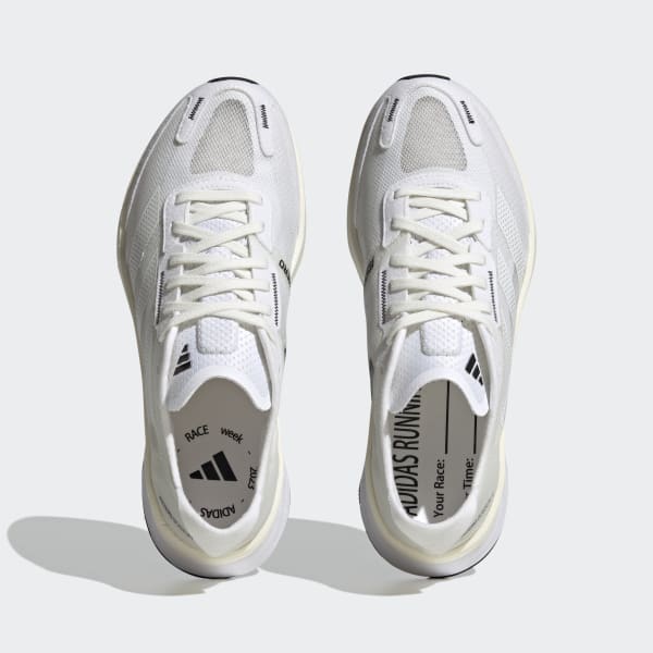 White Adizero Boston 11 Shoes